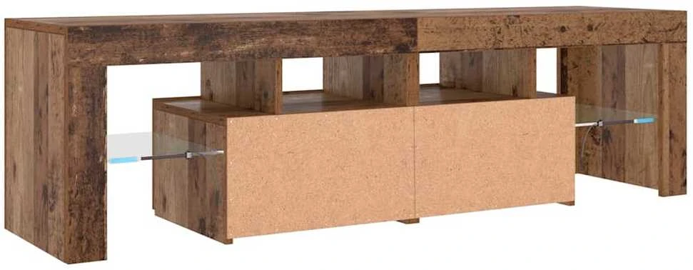 TV staliukas Televizoriaus spintelė su LED, medienos, 140x36,5x40cm, mediena