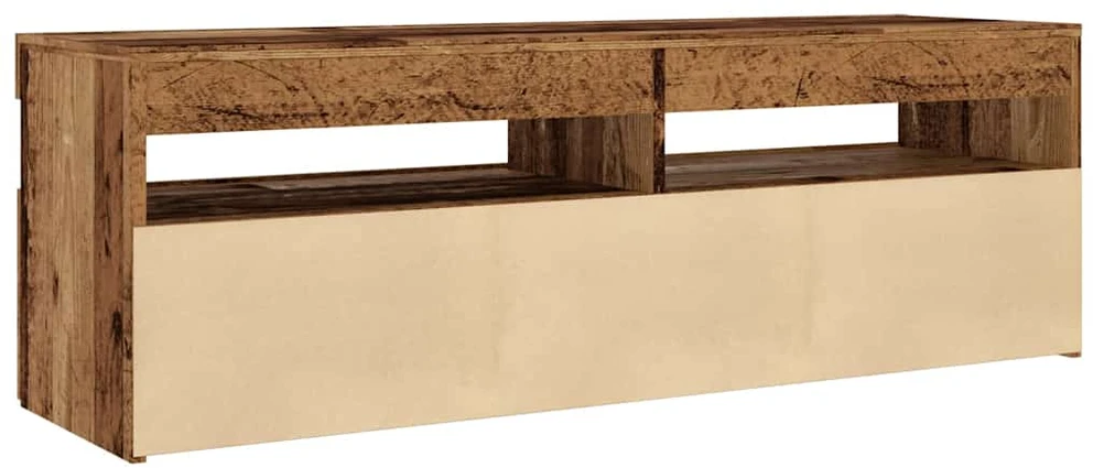 TV staliukas Televizoriaus spintelė su LED, medienos, 120x35x40cm, mediena