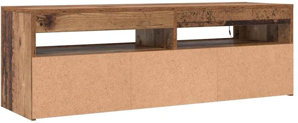 TV staliukas Televizoriaus spintelė su LED, medienos, 120x35x40cm, mediena