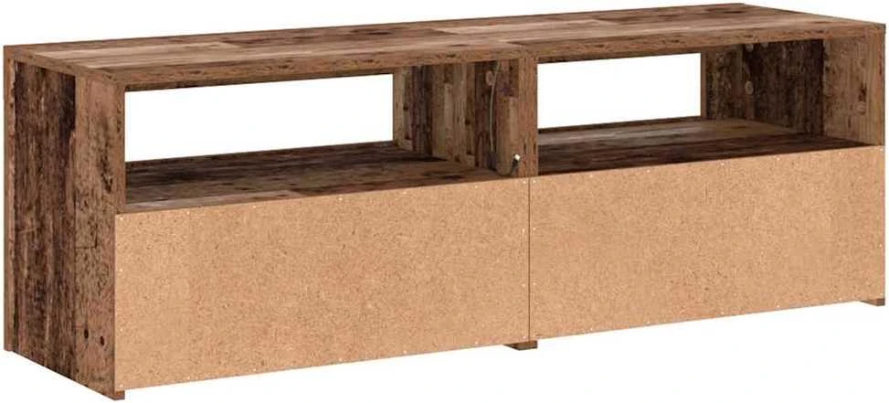 TV staliukas Televizoriaus spintelė su LED, medienos, 120x35x40cm, mediena