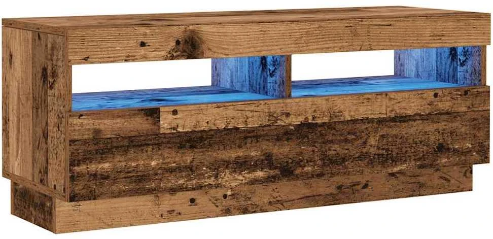 TV staliukas Televizoriaus spintelė su LED, medienos, 100x35x40cm, mediena