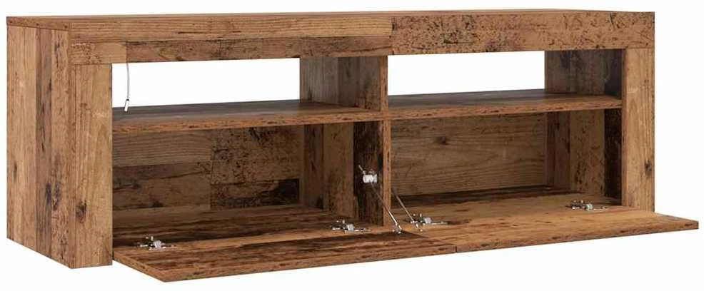 TV staliukas Televizoriaus spintelė su LED, medienos, 120x35x40cm, mediena