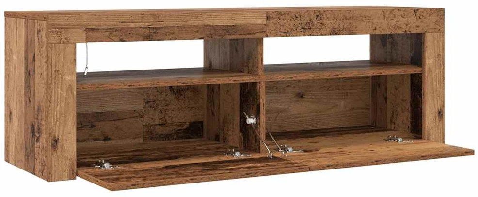 TV staliukas Televizoriaus spintelė su LED, medienos, 120x35x40cm, mediena
