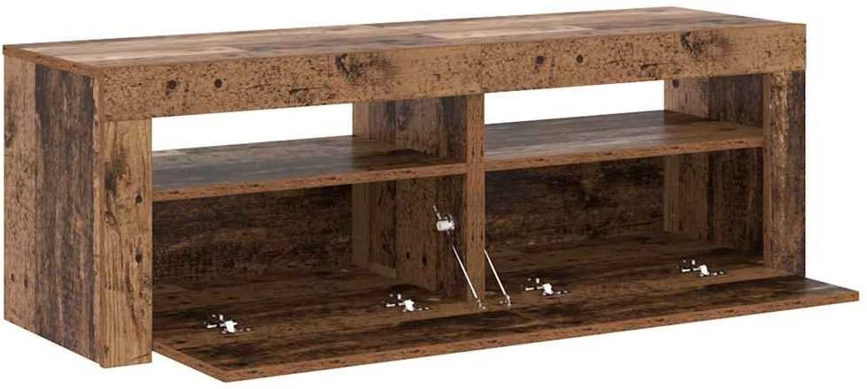 TV staliukas Televizoriaus spintelė su LED, medienos, 120x35x40cm, mediena