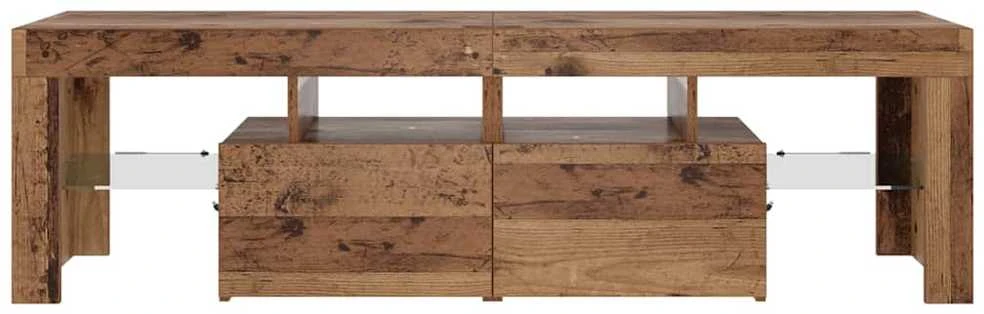 TV staliukas Televizoriaus spintelė su LED, medienos, 140x36,5x40cm, mediena
