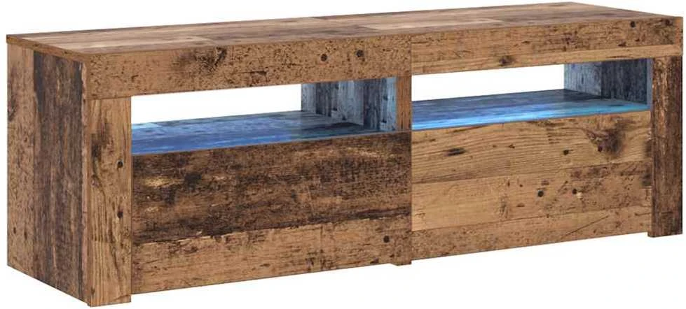 TV staliukas Televizoriaus spintelė su LED, medienos, 120x35x40cm, mediena