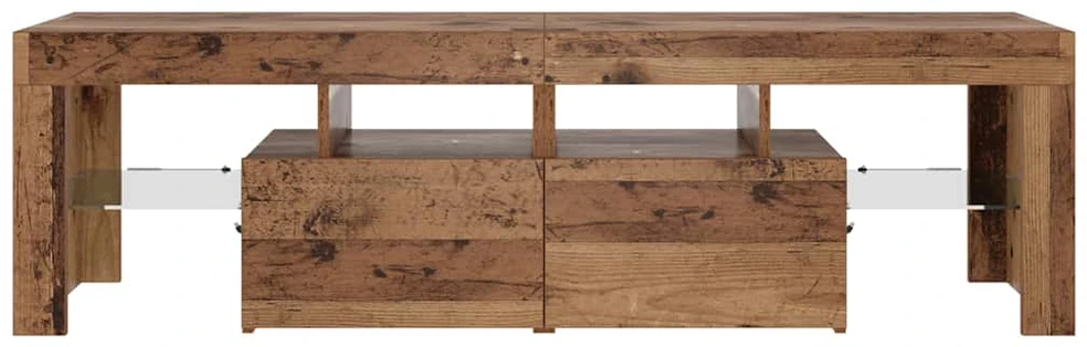 TV staliukas Televizoriaus spintelė su LED, medienos, 140x36,5x40cm, mediena