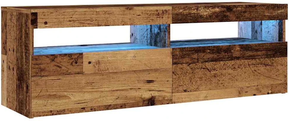 TV staliukas Televizoriaus spintelė su LED, medienos, 120x35x40cm, mediena