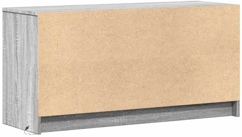 TV staliukas Televizoriaus spintelė su LED, pilka, 100x34x50cm, mediena
