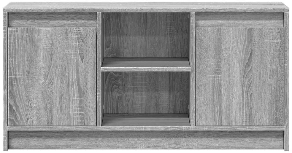 TV staliukas Televizoriaus spintelė su LED, pilka, 100x34x50cm, mediena