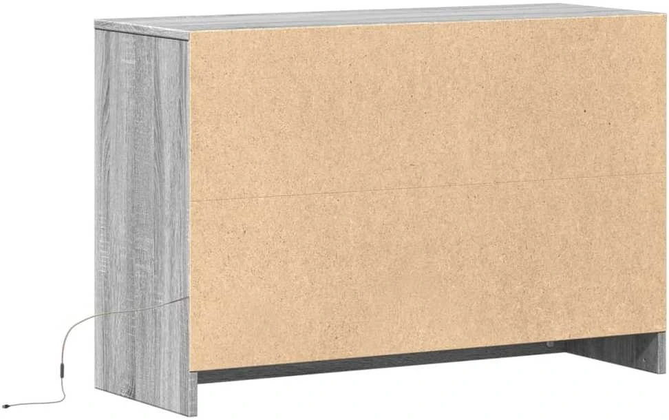 TV staliukas Televizoriaus spintelė su LED, pilka, 91x34x61cm, mediena