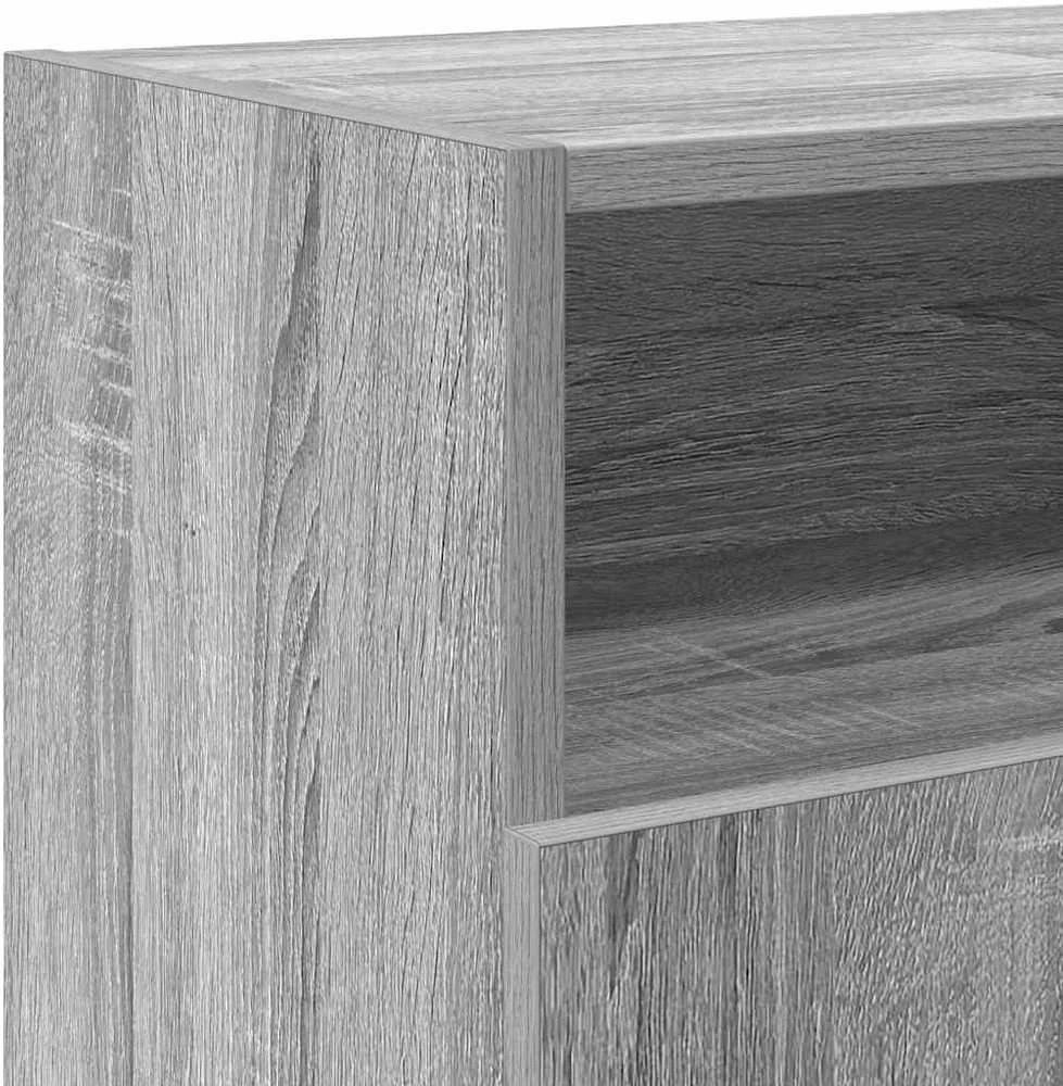TV staliukas Televizoriaus spintelė su LED, pilka ąžuolo, 120x30x50cm