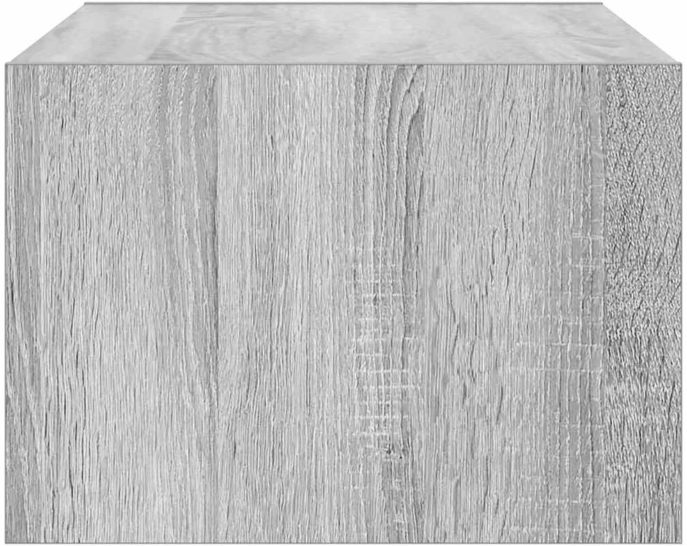 TV staliukas Televizoriaus spintelė su LED, pilka ąžuolo, 75x35,5x25 cm
