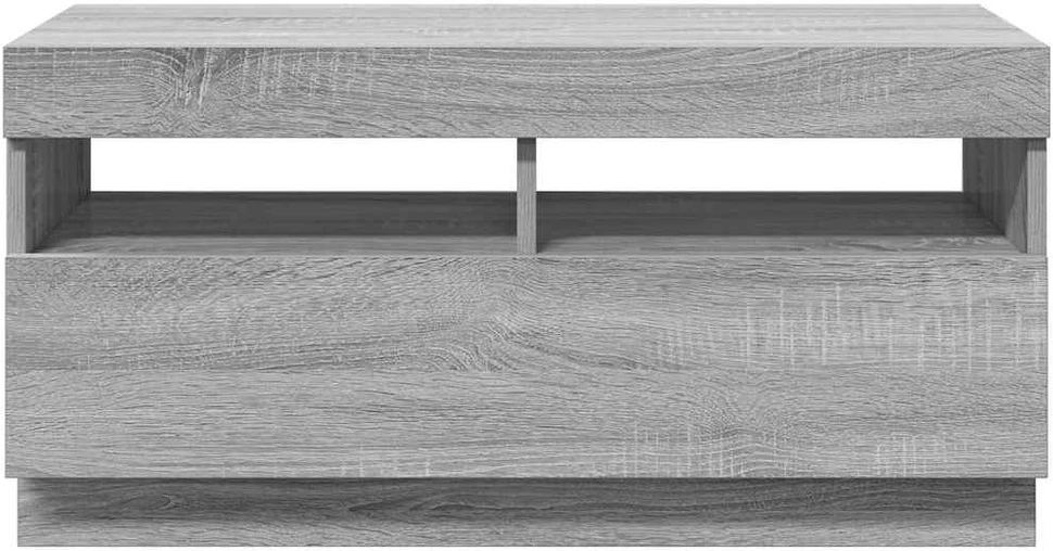 TV staliukas Televizoriaus spintelė su LED, pilka ąžuolo, 80x35x40cm