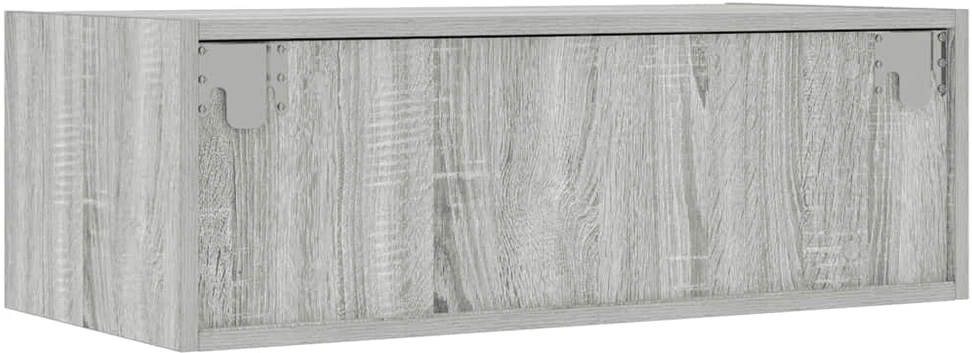 TV staliukas Televizoriaus spintelė su LED, pilka ąžuolo, 75x35,5x25 cm