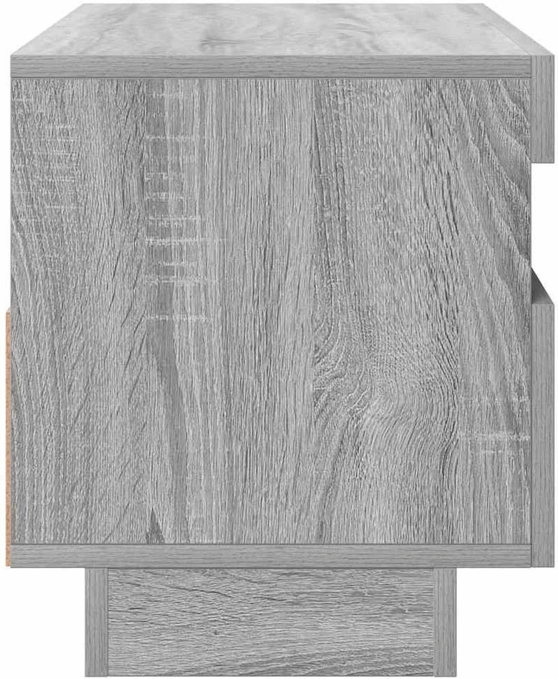 TV staliukas Televizoriaus spintelė su LED, pilka ąžuolo, 80x35x40cm