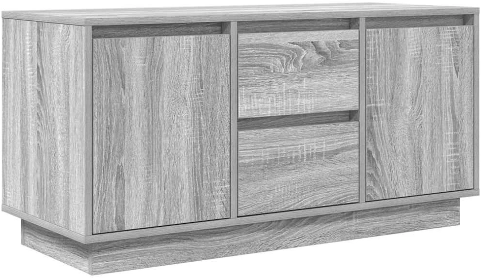 TV staliukas Televizoriaus spintelė su LED, pilka ąžuolo, 100x41x50 cm