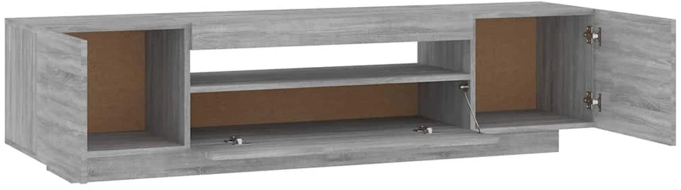 TV staliukas Televizoriaus spintelė su LED, pilka ąžuolo, 160x35x40cm
