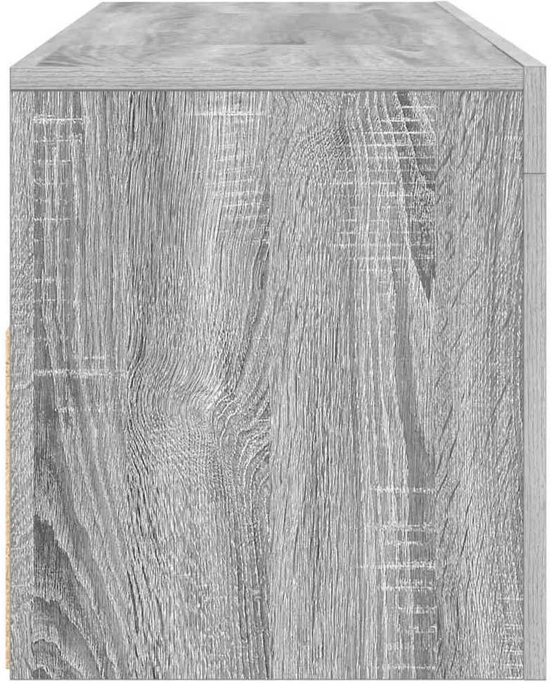 TV staliukas Televizoriaus spintelė su LED, pilka ąžuolo, 120x35x40cm