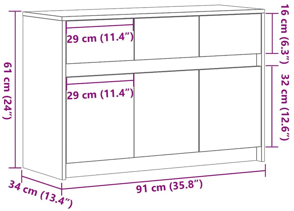 TV staliukas Televizoriaus spintelė su LED, ruda, 91x34x61cm, mediena