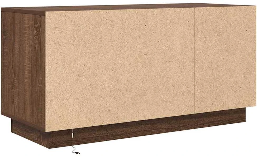 TV staliukas Televizoriaus spintelė su LED, ruda ąžuolo, 100x41x50 cm