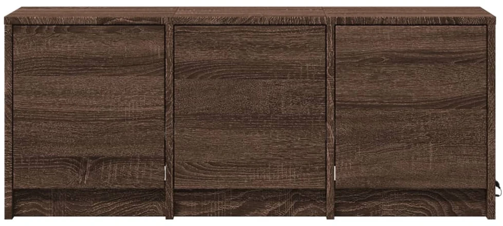 TV staliukas Televizoriaus spintelė su LED, ruda ąžuolo, 97x34x40cm, mediena