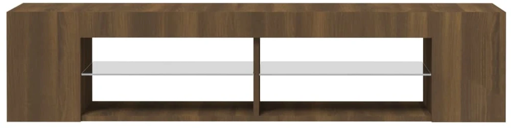 TV staliukas Televizoriaus spintelė su LED, ruda ąžuolo, 135x39x30cm