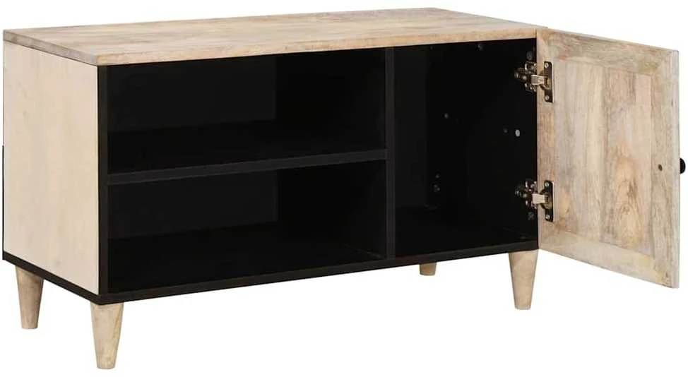 TV vienetai su lentyna Balta 80 x 33 x 46 cm Apdirbta mediena