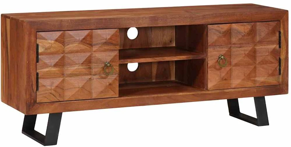 Televizoriaus spintelė su lentyna honey ruda 112 x 30 x 48 cm