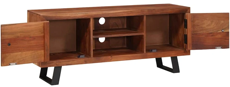 Televizoriaus spintelė su lentyna honey ruda 112 x 30 x 48 cm