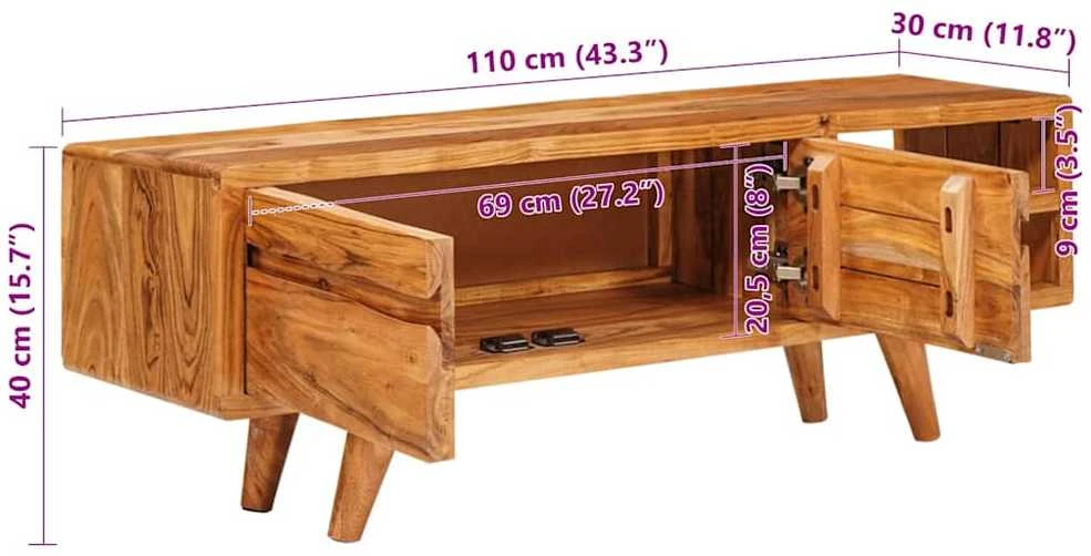 Televizoriaus spintelė su lentyna Ruda 110 x 30 x 40 cm