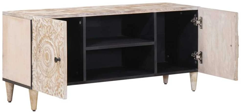 Televizoriaus spintelė Balta 105 x 33,5 x 46 cm