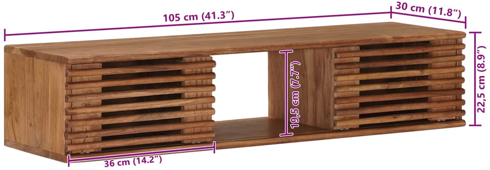 Televizoriaus spintelė su saugykla Natūrali 105 x 30 x 22,5 cm