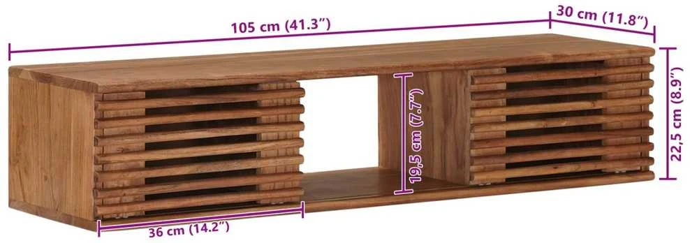 Televizoriaus spintelė su saugykla Natūrali 105 x 30 x 22,5 cm