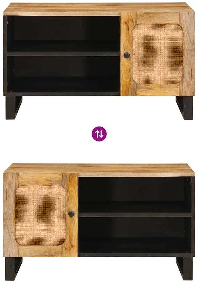 Televizoriaus spintelė Ruda 80 x 33 x 46 cm Kietas mango medis