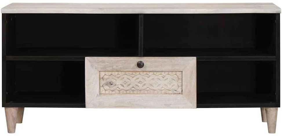 Televizoriaus spintelė Balta išblukinta 100 x 33 x 46 cm
