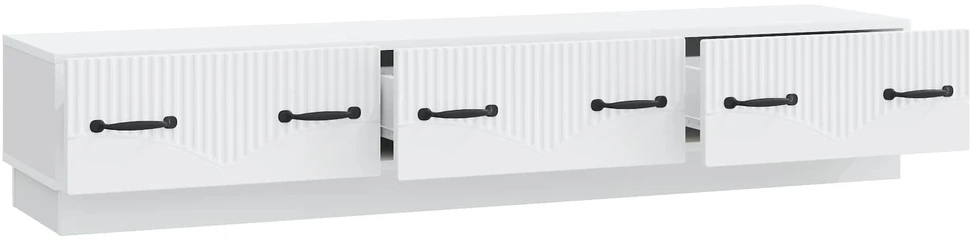 TV staliukas Televizoriaus spintelė su stalčių Balta 147 x 34,5 x 27 cm