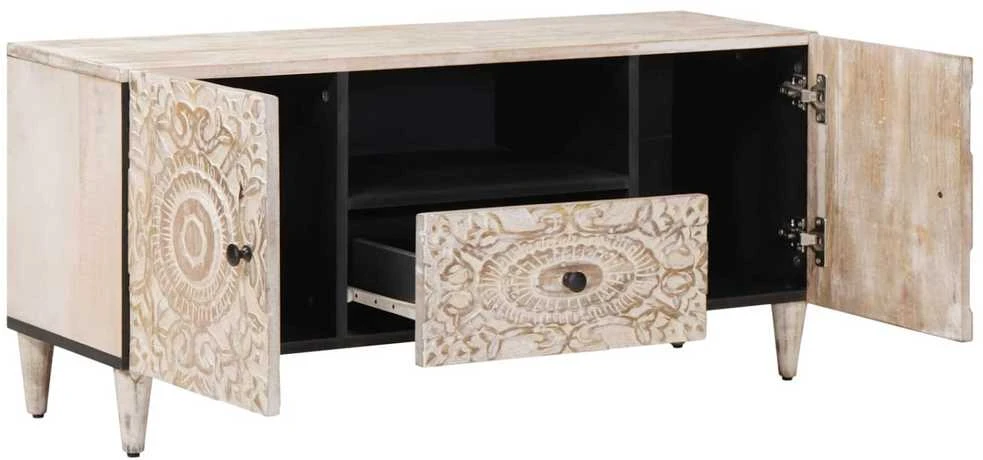 Televizoriaus spintelė Balta 105 x 33,5 x 46 cm