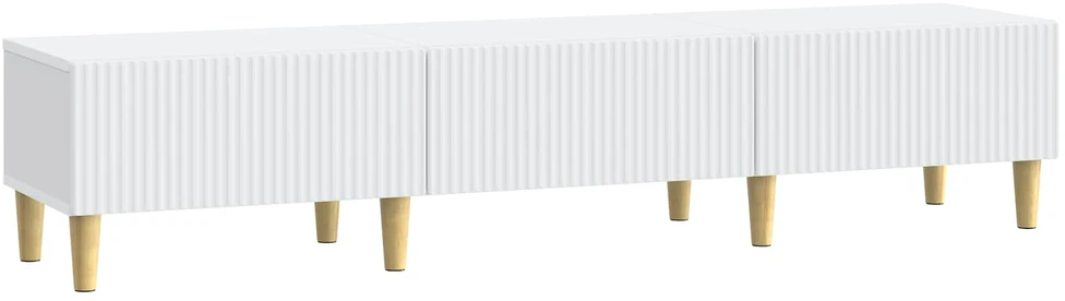 TV staliukas Televizoriaus spintelė su stalčių Balta 147 x 34,5 x 30 cm