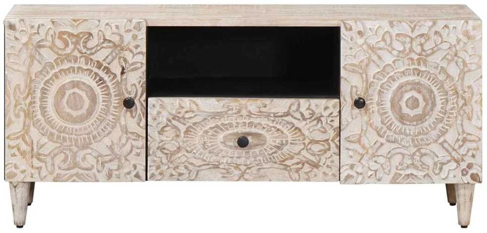 Televizoriaus spintelė Balta 105 x 33,5 x 46 cm