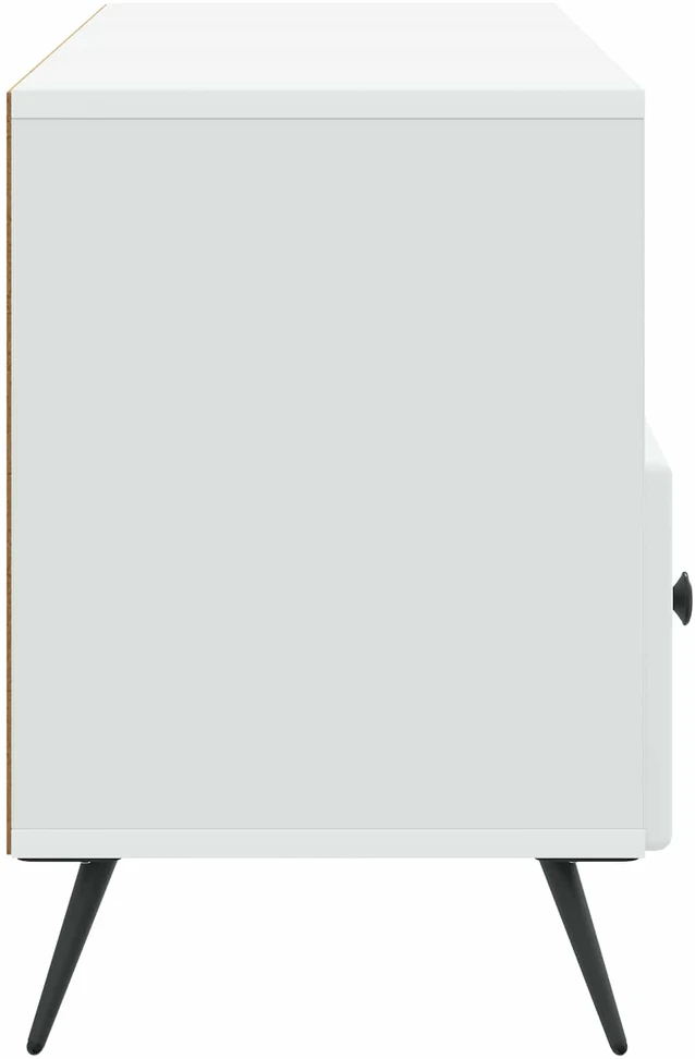 TV staliukas Televizoriaus spintelė su stalčių Balta 102 x 34,5 x 50 cm