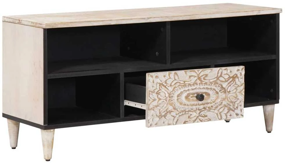 Televizoriaus spintelė Balta 100 x 33,5 x 46 cm