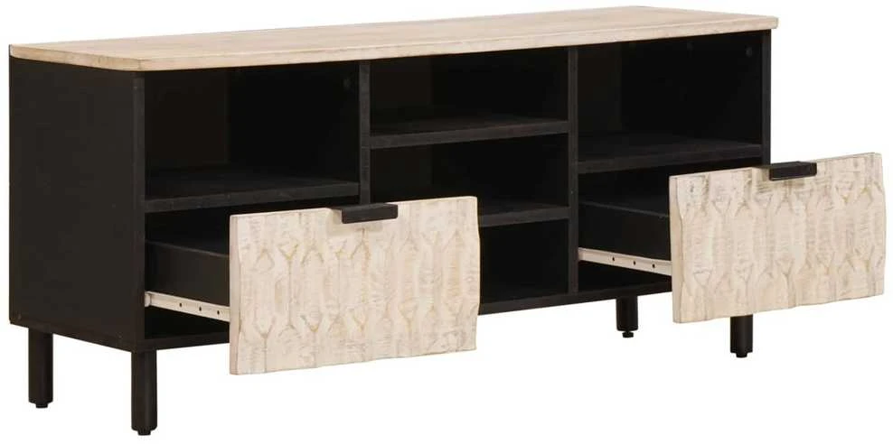 Televizoriaus spintelė Baltos skalbimo apdaila 100 x 33 x 46 cm
