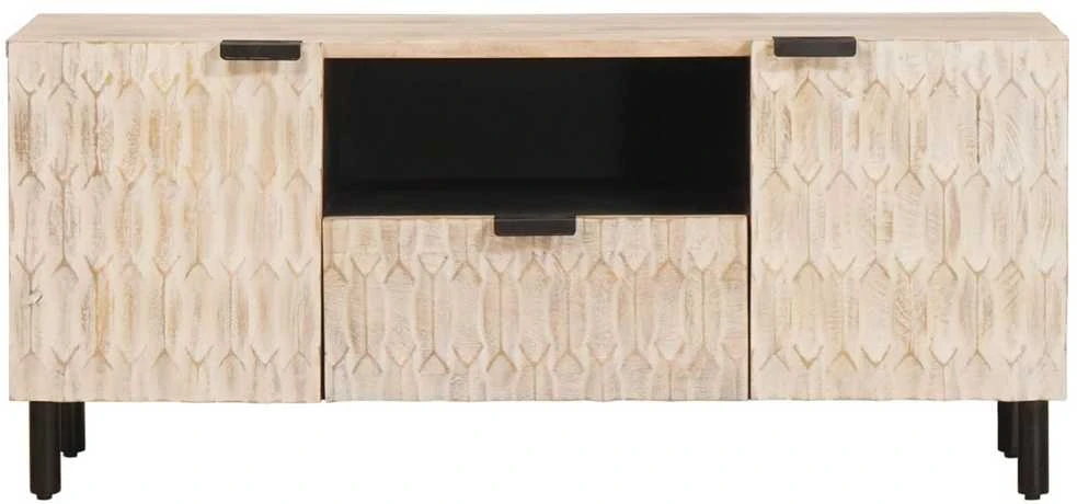 Televizoriaus spintelė Baltos skalbimo apdaila 105 x 33 x 46 cm