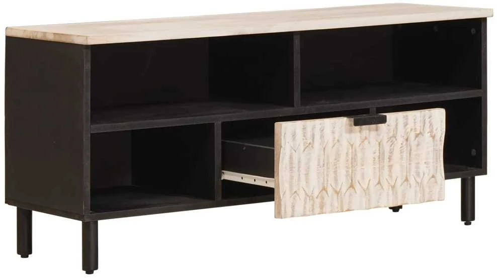 Televizoriaus spintelė Baltos skalbimo apdaila 100 x 33 x 46 cm