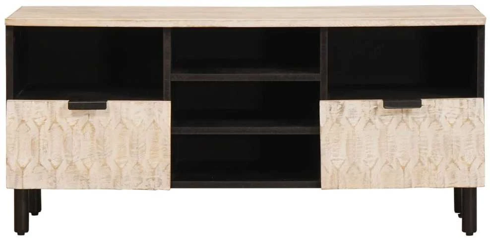 Televizoriaus spintelė Baltos skalbimo apdaila 100 x 33 x 46 cm
