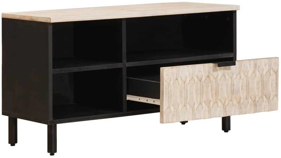 Televizoriaus spintelė Baltos skalbimo apdaila 80 x 33 x 46 cm