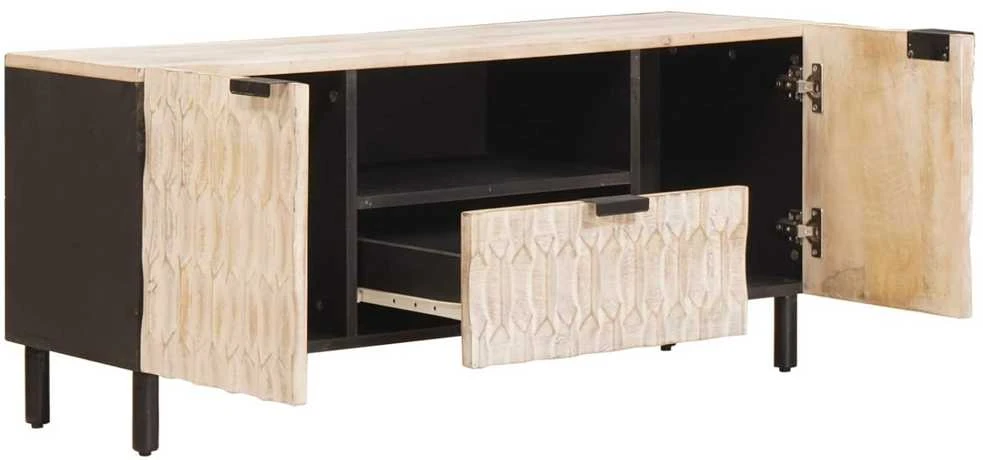 Televizoriaus spintelė Baltos skalbimo apdaila 105 x 33 x 46 cm