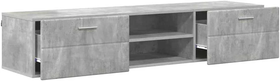 Medinė spinta 150 x 39 x 30 cm Betono pilka Apdirbta mediena