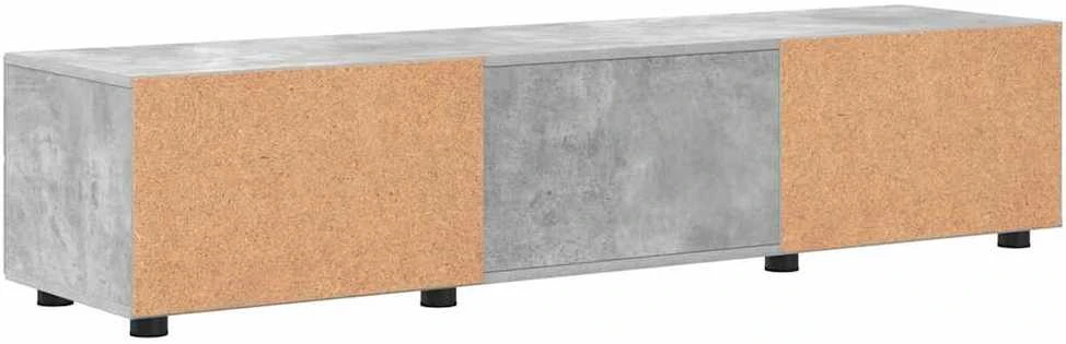 Medinė spinta 150 x 39 x 30 cm Betono pilka Apdirbta mediena